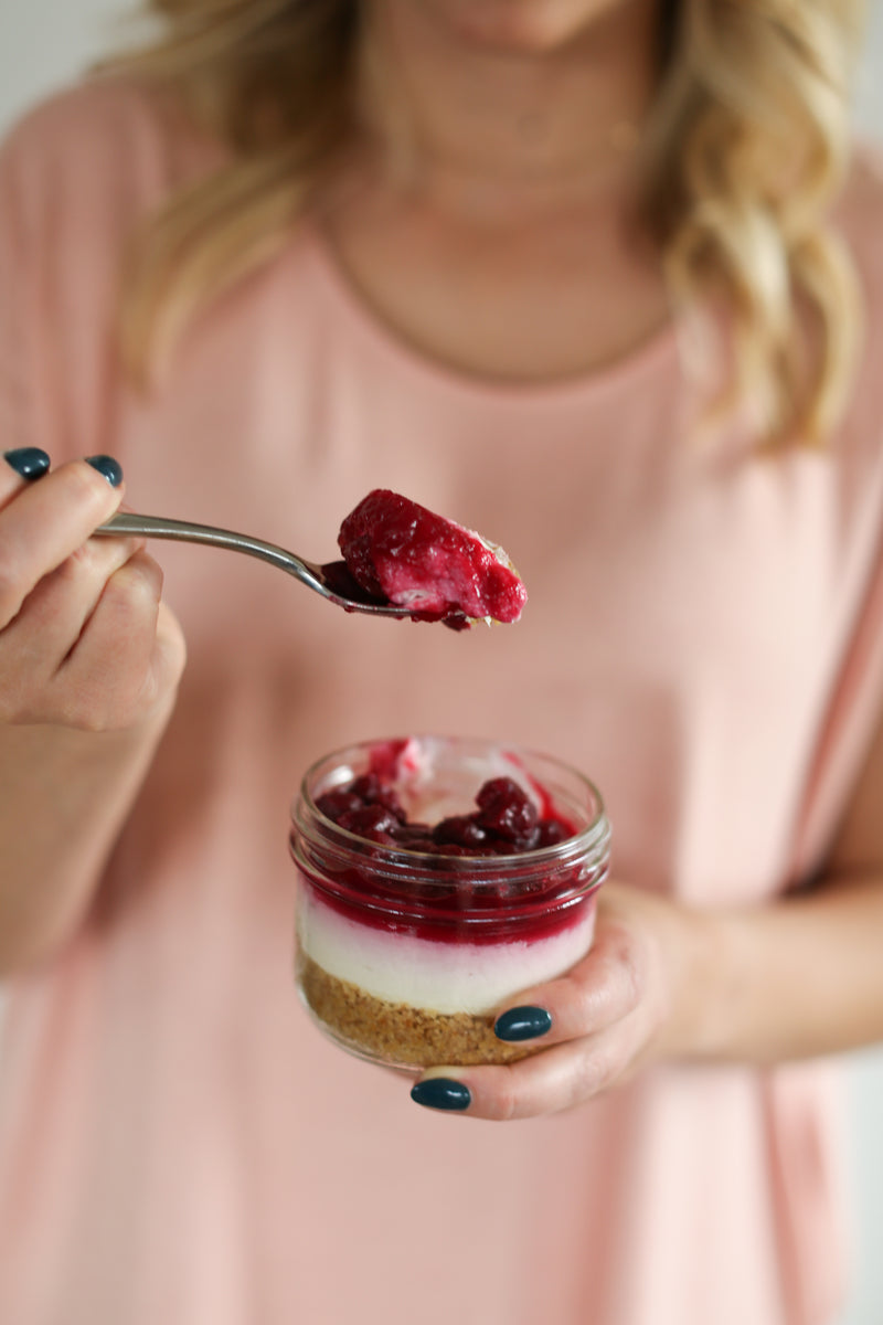 Jarred Cherry Cheesecake YUM Bakery Calgary